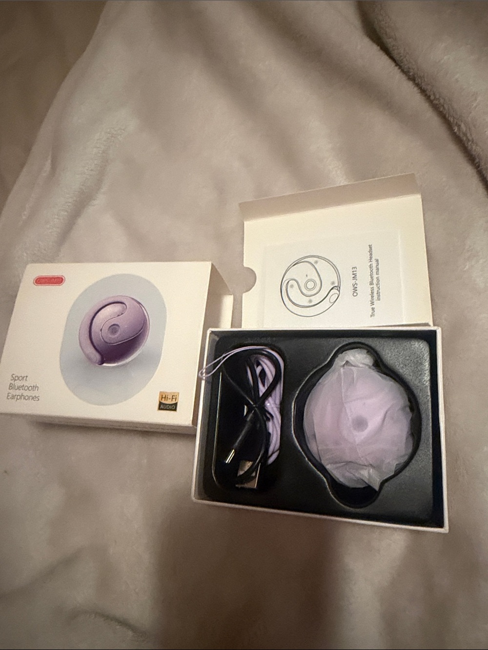 OWS-JM13 Purple Sport Bluetooth Earbuds